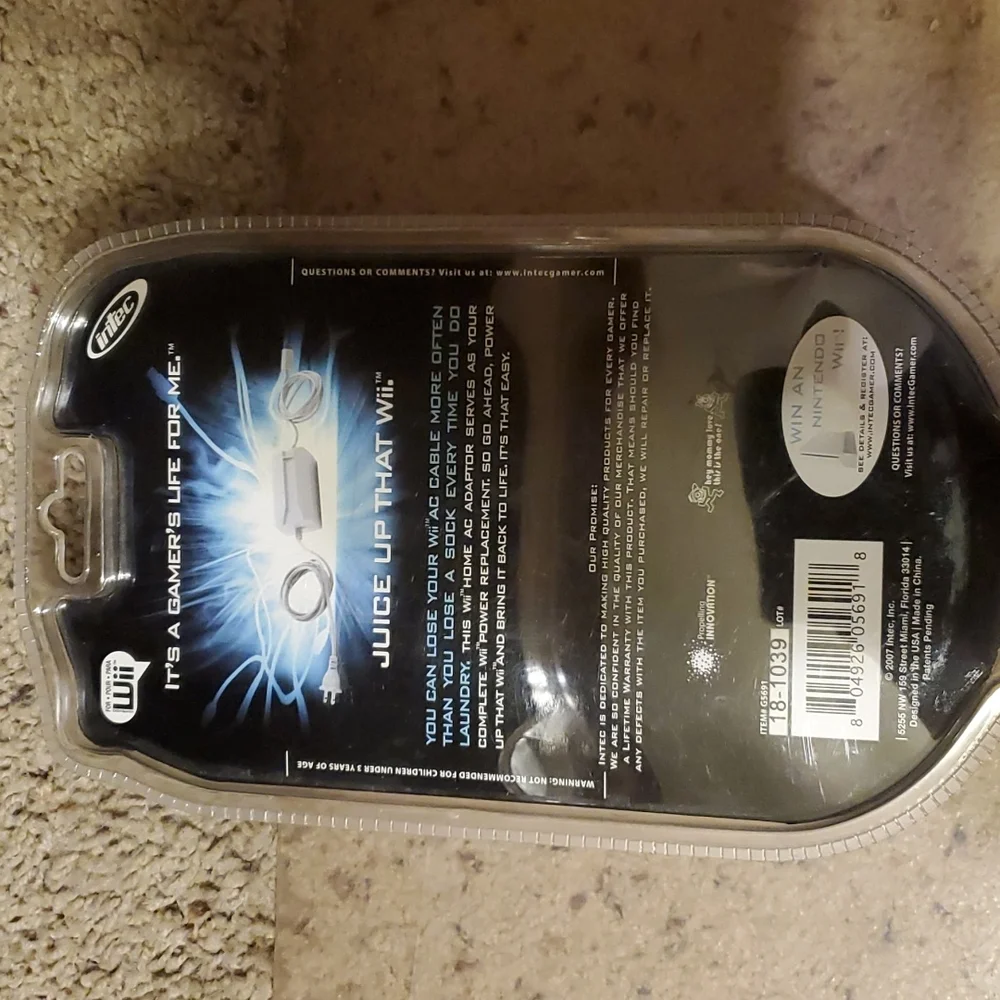 New Intec Home Power Adaptor For WII